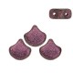 Ginko Leaf Beads 7.5x7.5mm Metallic suede pink